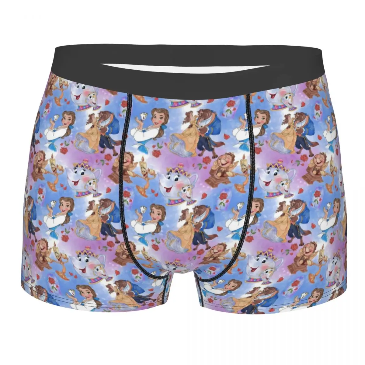 

Нижнее белье «Красавица и чудовище» на заказ, мужские дышащие трусы-боксеры, шорты, мягкие трусы для Homme