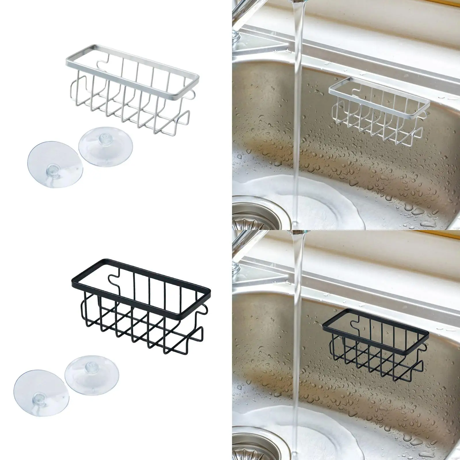 Sponge Holder Organizer Detachable Sink Basket for Scrubbers Sink Plug Rags