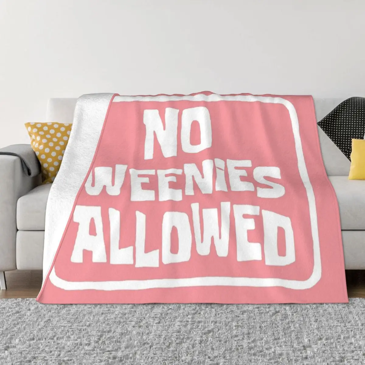 No Weenies Allowed Velvet Throw Blankets Blankets for Bed Office Super Warm Bed Rug