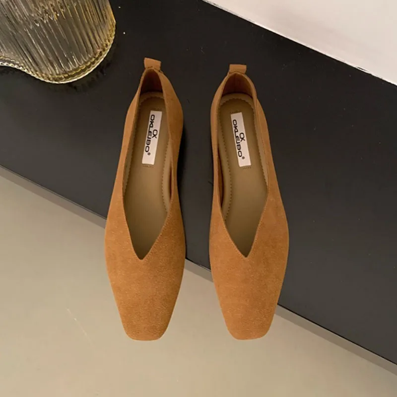 New Women Flat Shoes Fashion Shallow Slip On Ladies Elegant Ballerinas Shoes Soft Flat Heel Outdoor Casual Mary Jane Shoes