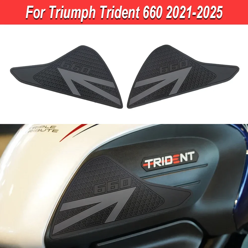 

For Triumph Trident 660 2021-2025 Motorcycle Fuel Tank Knee Pad Protector Sticker