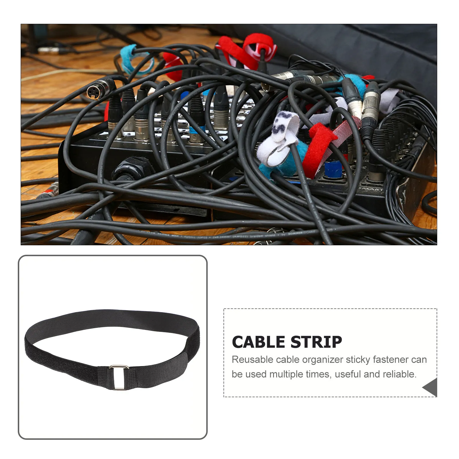 

Набор из 8 нейлоновых кабельных стяжек на липучке для организации удлинителей, хранения и упорядочивания инструментов