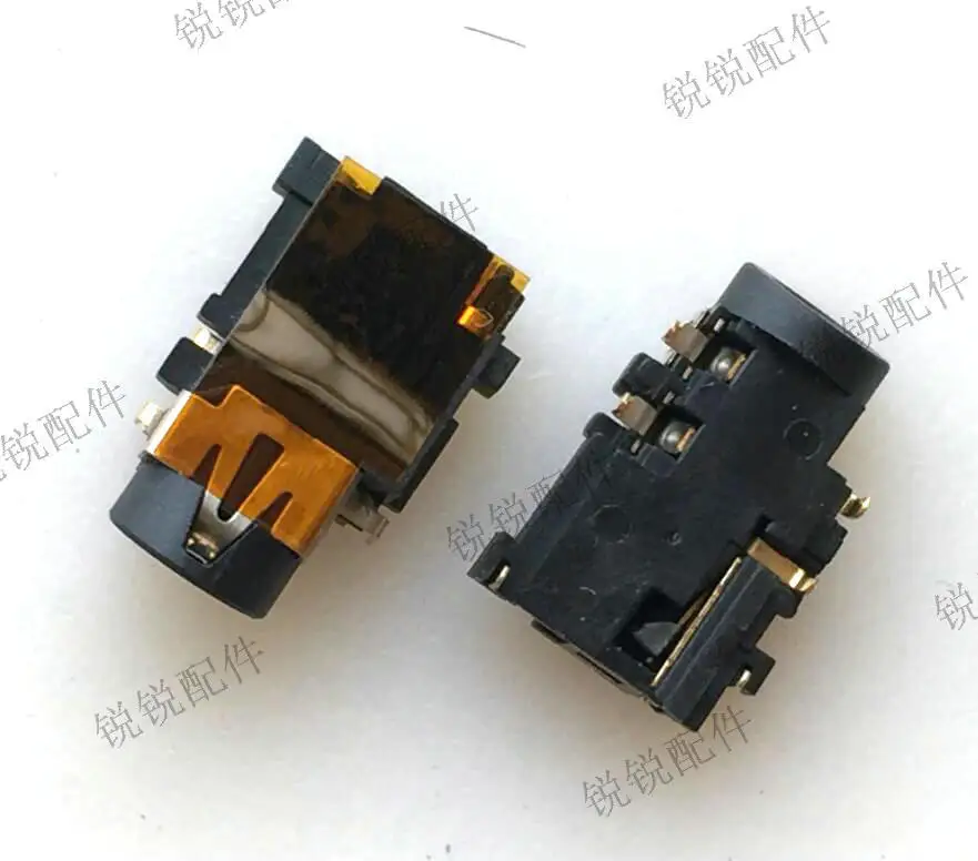 For HP HP Dell notebook 3.5 audio female seat 6P earphone socket oblique port sinking plate earphone port