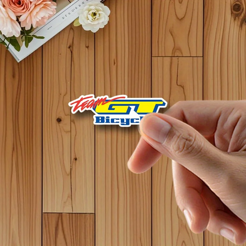 

Team GT Bicycle Waterproof Vinyl Sticker, Retro Racing Decal for MTB, Gravel, BMX & Road Bike Frame Decor