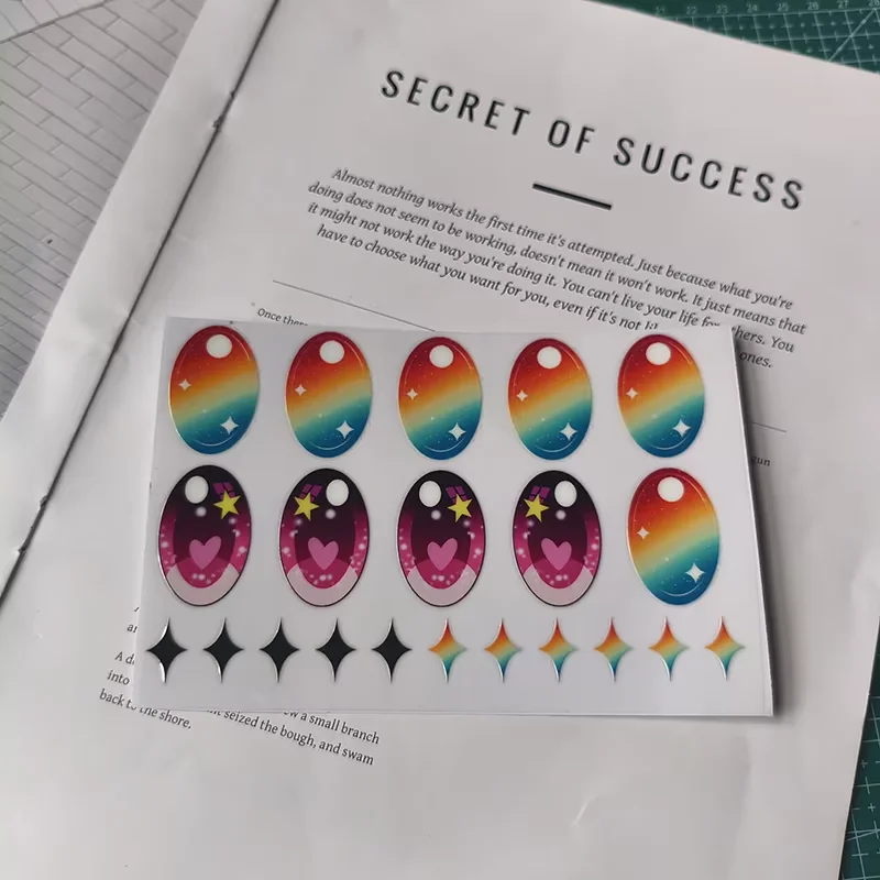 สติกเกอร์ติดตาตุ๊กตาทำมือขนาด 38 ซม. สำหรับตุ๊กตาผ้า Labubu Zimomo วัสดุแต่งหน้าวันวาเลนไทน์ DIY และอุปกรณ์เสริมเสื้อผ้า