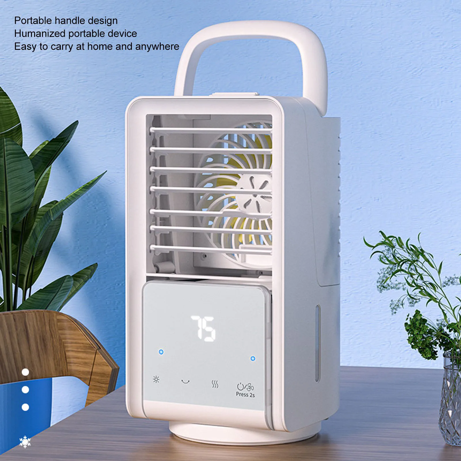 

Mini Air Conditioner Portable Mini Air Conditioner Air Cooler Outdoor USB Charging Fan Air Cooler Left Right Oscillating Head