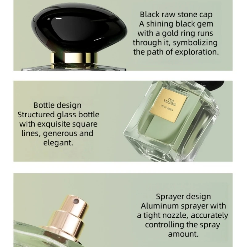 50ML/100ML Fresh Natural Yulong Tea Fragrance Spray Pheromone High-quality Long-lasting Neutral Eau De Toilette Woody Scent