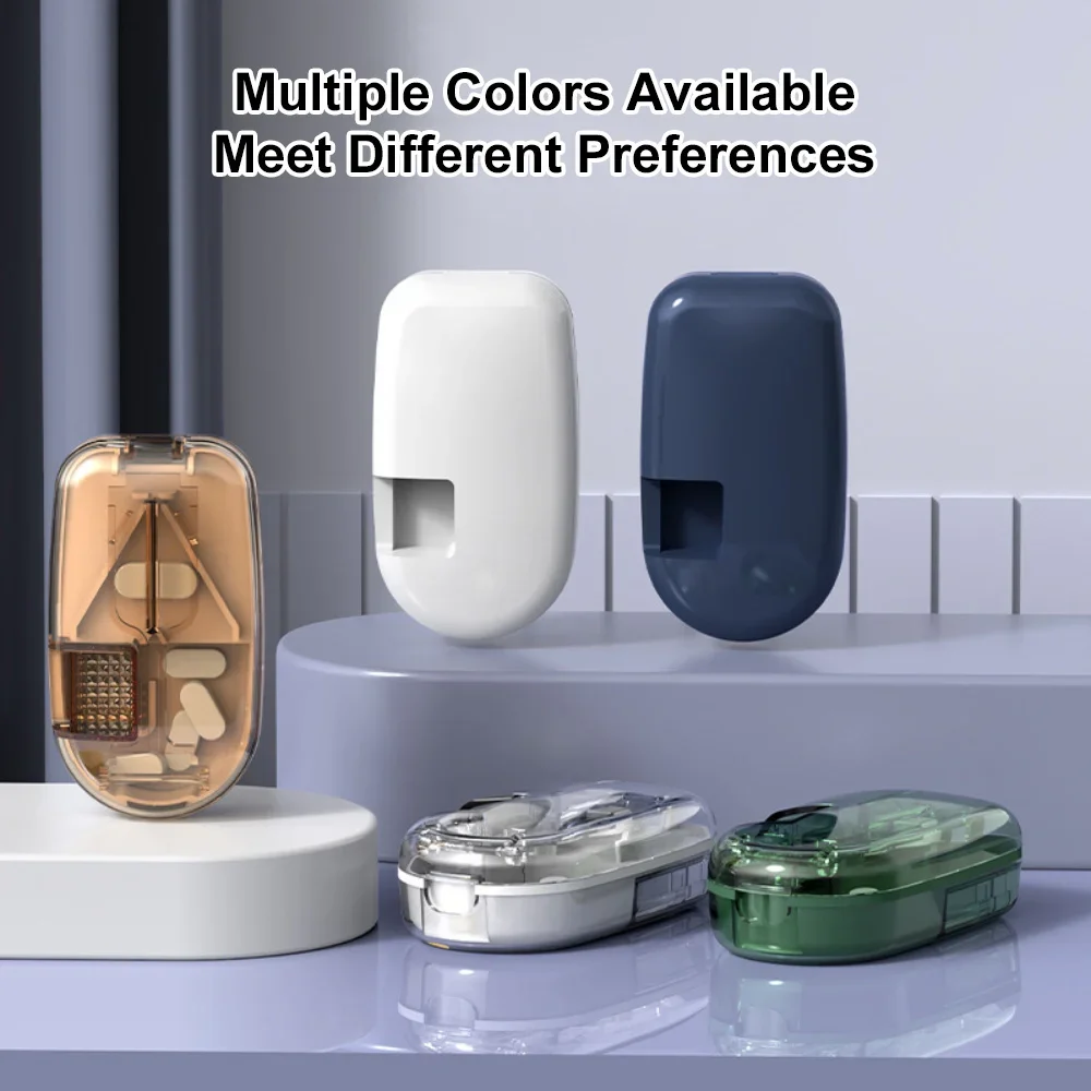 

Quartet Portable Medicine Cutter And Divider Half Pill Slicer with Convenient Drug Storage Box for Easy Medicine Management