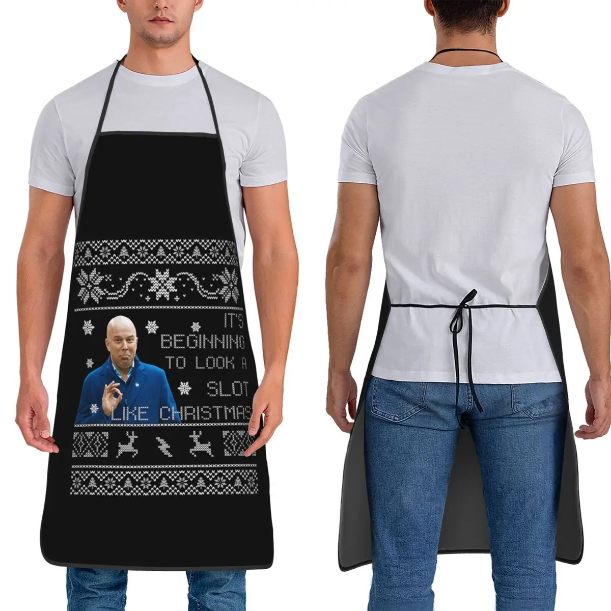 Arne Slot como delantales navideños Chef cocina hornear Tablier babero sin mangas limpieza de cocina delantal para mujeres hombres pintura