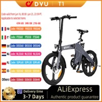 DYU T1 Electric Bike 250W Brushless Motor 36V10AH Lithium Battery Magnesium Alloy E-bike Adult 20-in Tire Fold Electric Bicycle