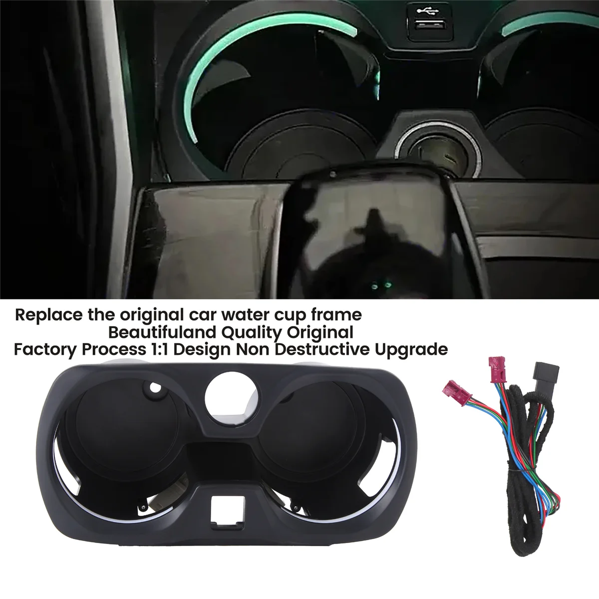 

LED Car Interior Cup Holder Lamp for BMW New 2/3/4 Series G20 G22 G80 G82 G42 M2 M3 M4 I3 I4 Decoration Ambient