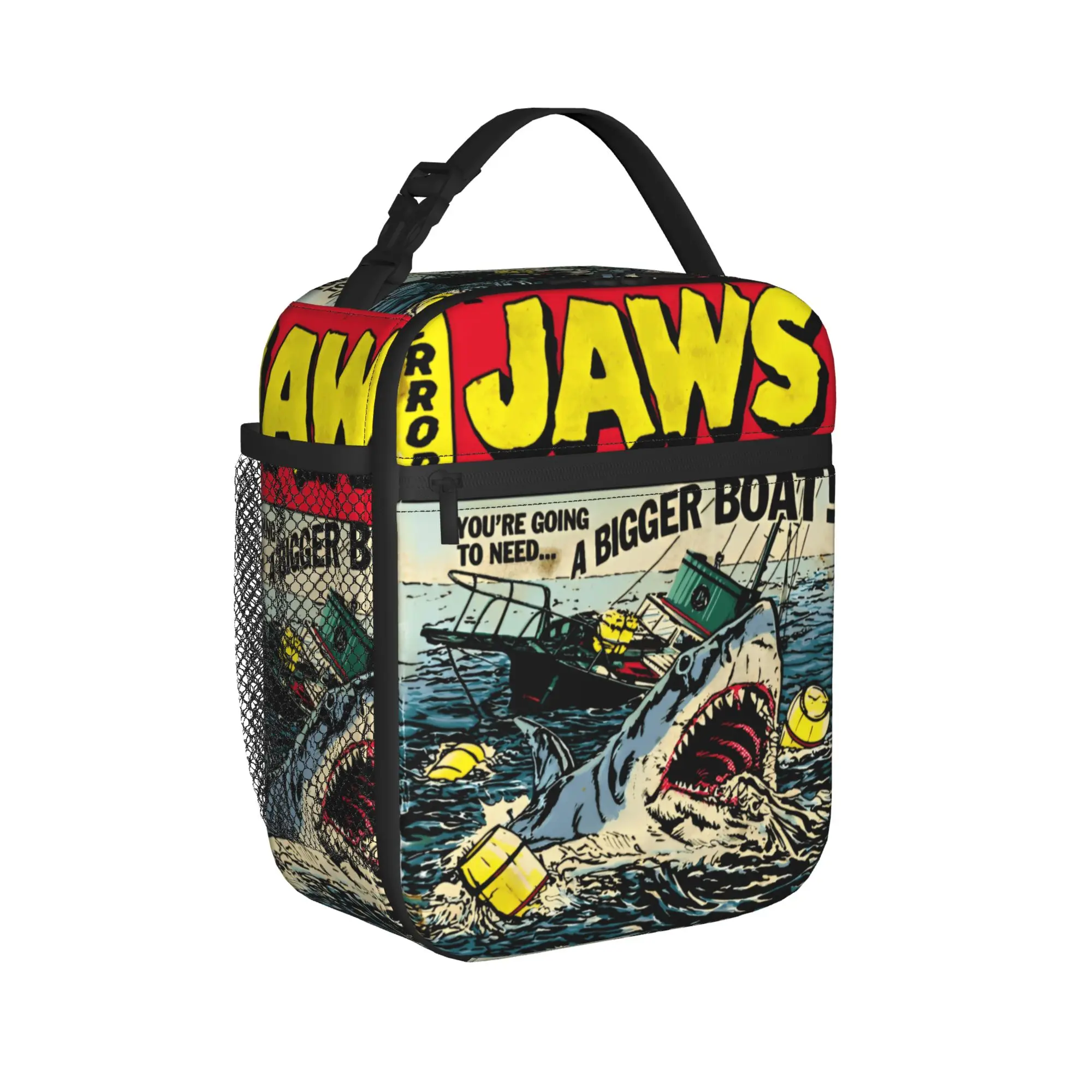 Jaws Edition Comic Book Lunch Bag Leisure Outdoor Picnic Lunch Box Designer Convenient Cooler Bag