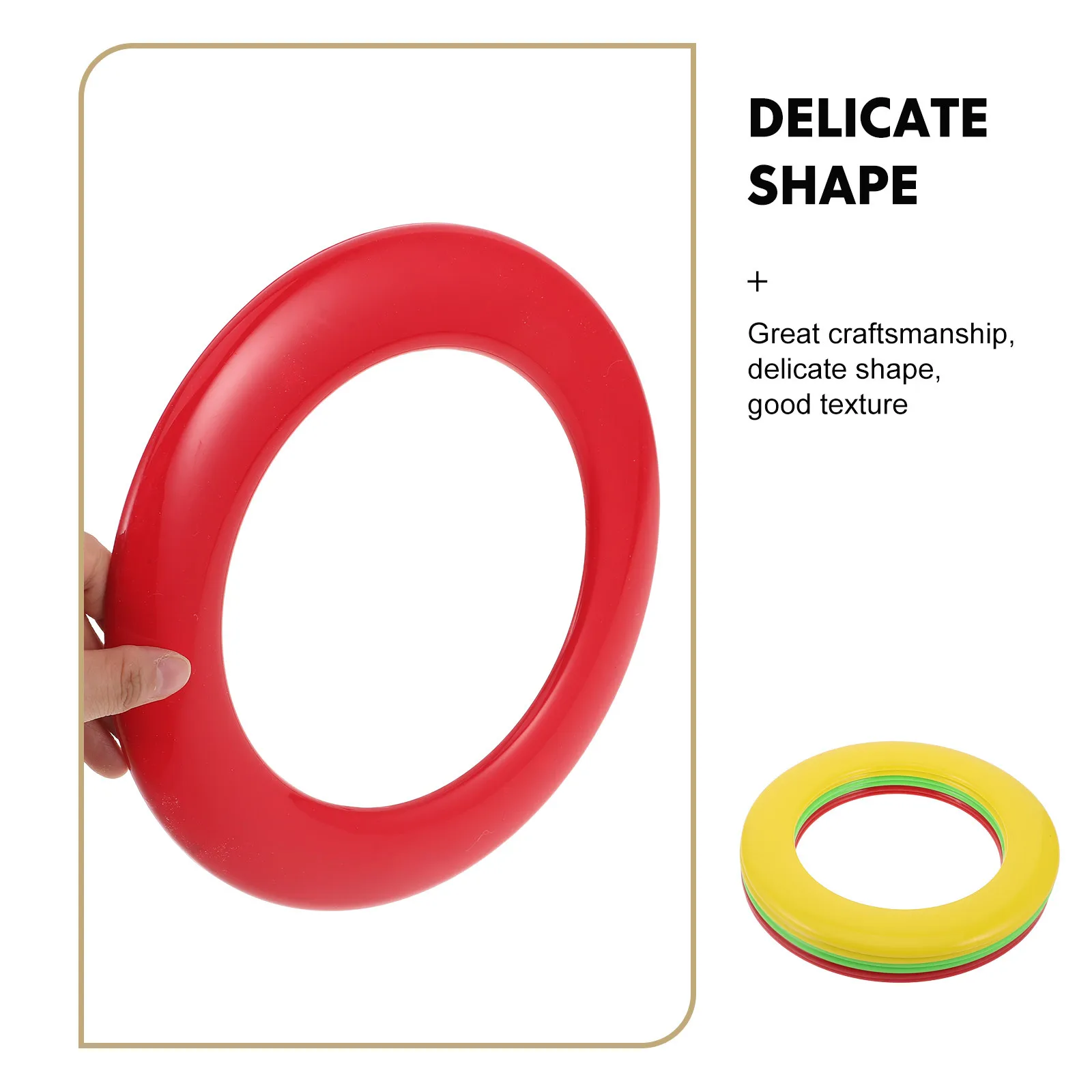 6-delige vliegende schijfset 10 inch holle ronde vliegende ring diverse kleuren gemakkelijk te worpen lichtgewicht buiten gooispel voor familie