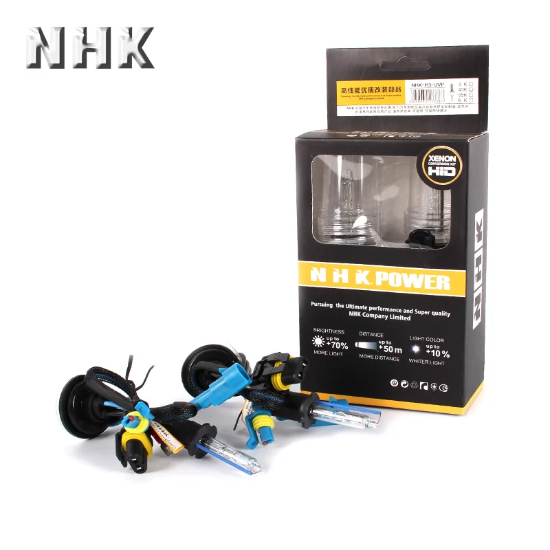 NHK H3 Xenon HID Auto Light Retrofit Bulb 3000K 4300K 5500K 6000K Car Accessories