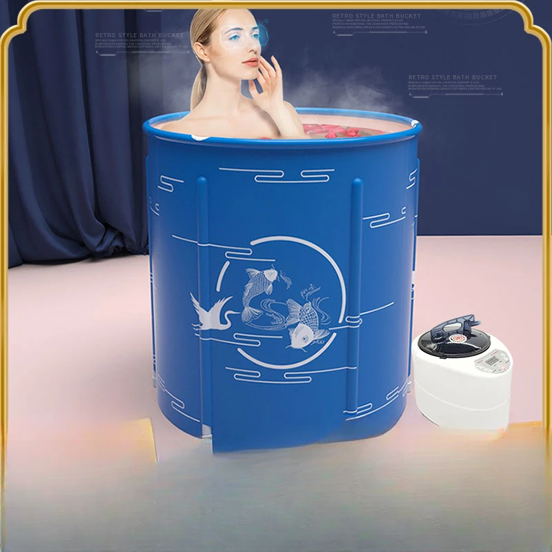 Bath bucket adult folding dual-purpose steaming month sweating fumigation household whole body children bath bucket steam bath