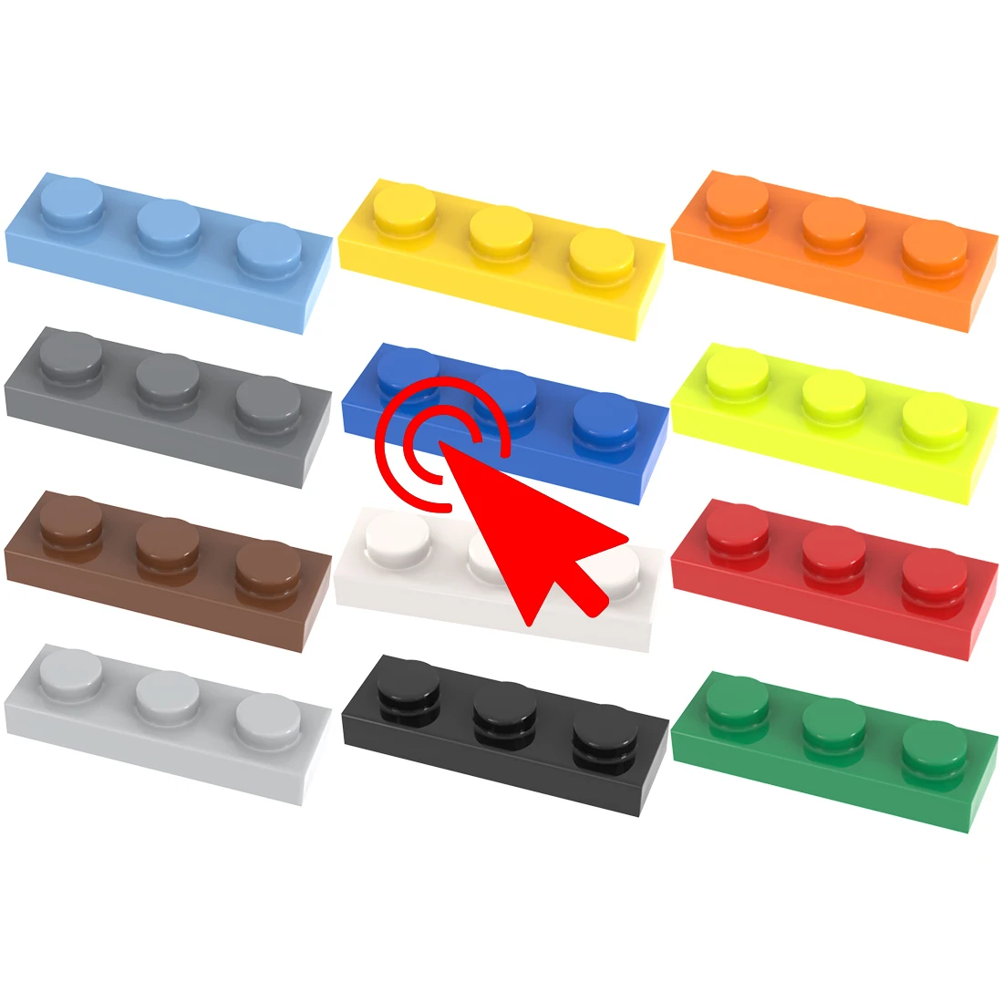 [Funbrick] 50&100&200 Stück Platte 2x4 3020 Kompatibel mit Bekannter Marke Bausteine Klassische Bausteine Spielzeug MOC DIY – Detail 3