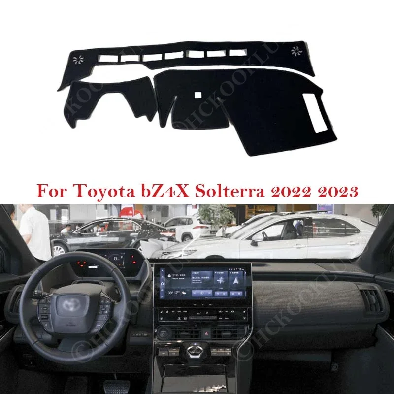 Dashboard Cover Board Mat Carpet Pad for Toyota bZ4X EA10 Subaru Solterra 2022 2023 Sunshade Protect Rug Sticker Car Accessories