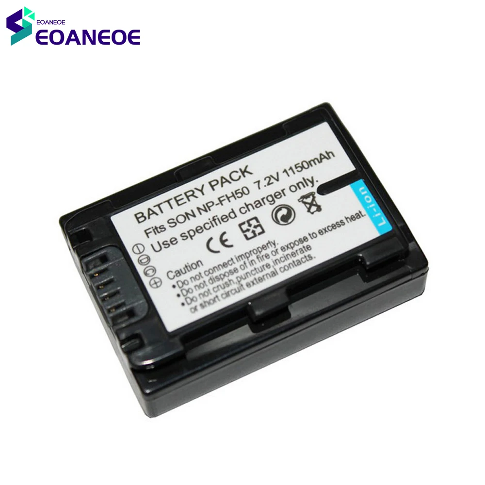 2022 New 7.2V 1150mAh Lithium Rechargeable Battery Pack Camera Li-ion Batteries Cell Pack For SONY NP-FH50 A330 A290