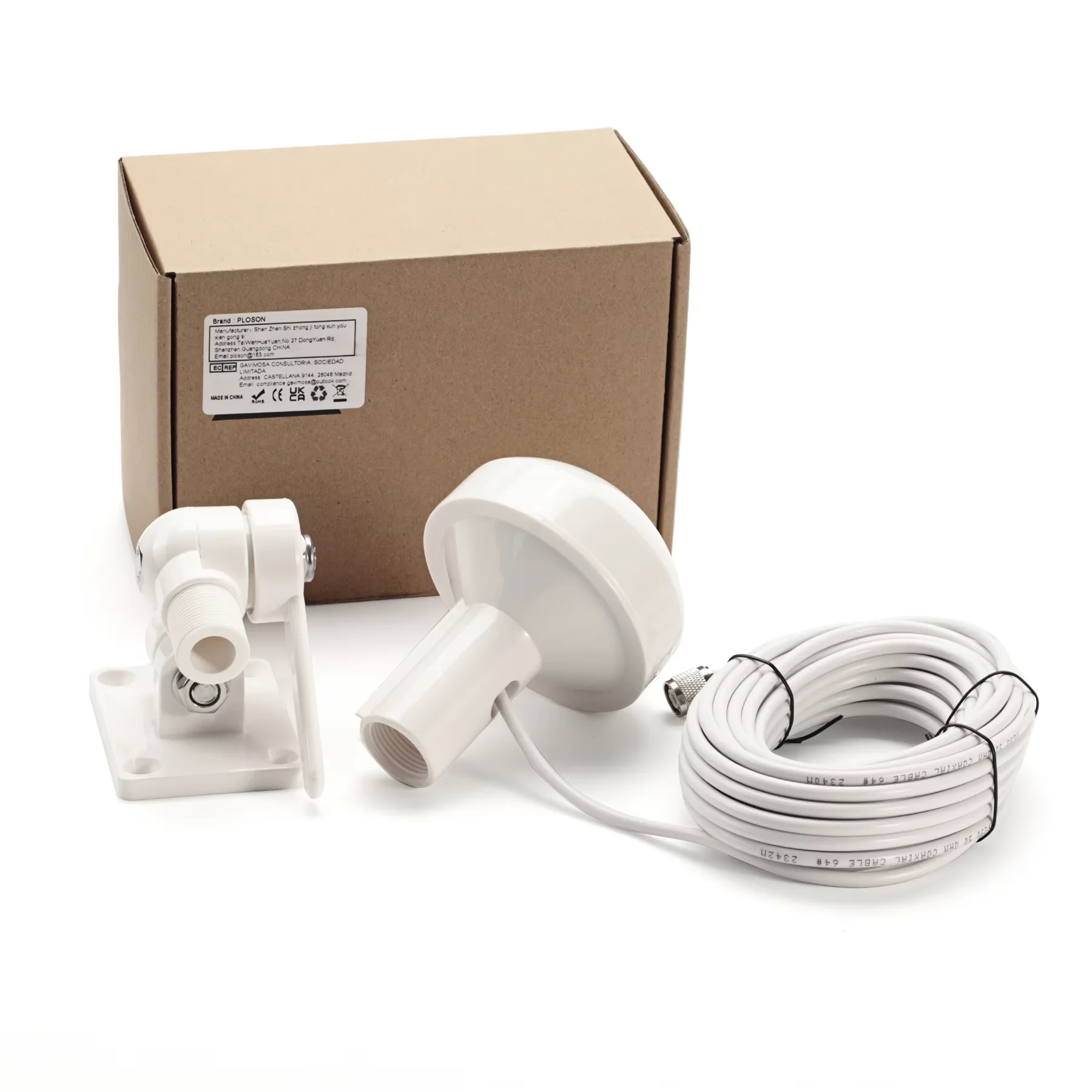

PLOSON PA-06 marine GPS Receiver Antenna gps antenna with 10meter cable with Antenna Mounts for Garmin GPSMAP Ship Navigation