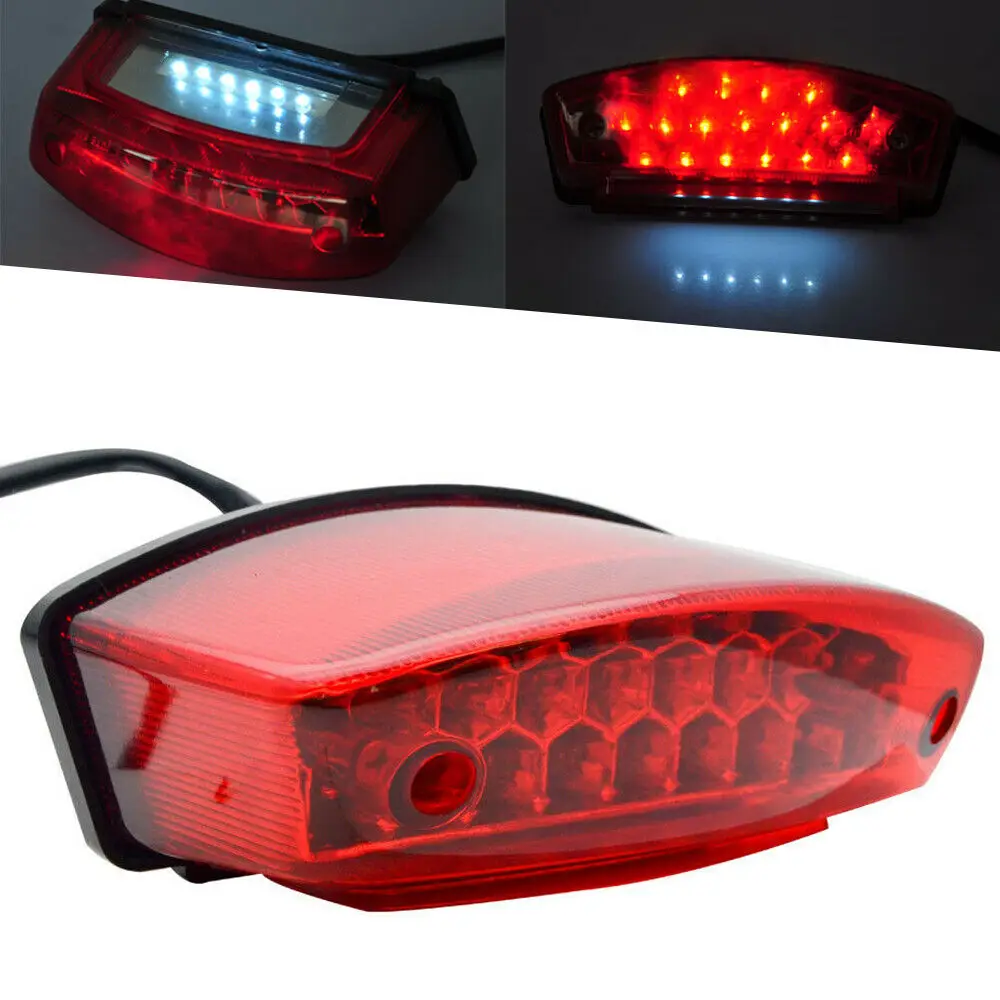 

Motorcycle 21LED Rear Tail Brake Stop Lamp Number Plate Light UK 12V Red Universal For Tail Brake License Plate Car Light