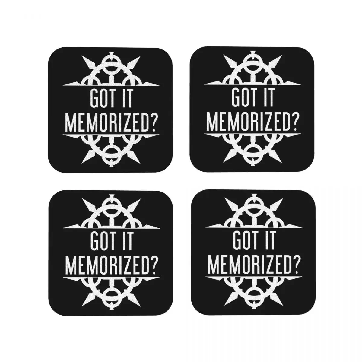 Got It Memorized Coasters Kitchen Placemats Non-slip Insulation Cup Coffee Mats For Decor Home Tableware Pads Set of 4