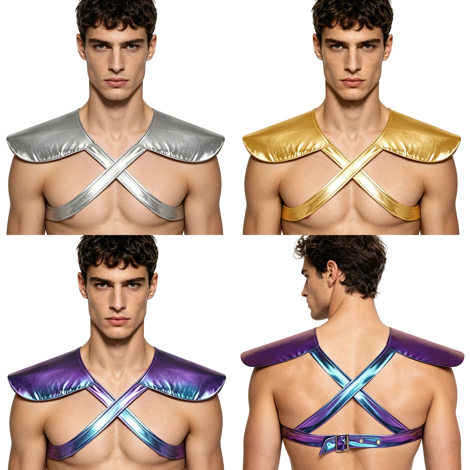 Harness Bahu Gothic Punk Pria, - Medieval Men'S Accessories ulasan dan harga