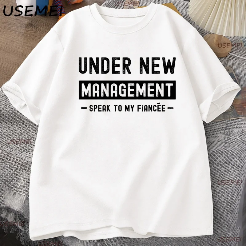 تحت إدارة جديدة التحدث إلى خطيفتي تي شيرت مضحك خطيبة تي شيرت رجالي المشاركة التي شيرت المستقبل زوج صديقها المحملة