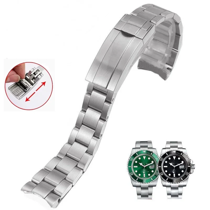 

Watchbands For Rolex SUBMARINER DAYTONA Yacht-Master GMT Watch Band Strap glidelock Clasp Stainless Steel Bracelet 20mm 21mm