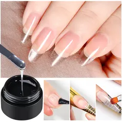 MEET ACROSS 8ml Purple Nude Pink Quick Extension Gel Nail Polsh Finger Extensions Form Tips French Nail Art Manicure Varnish