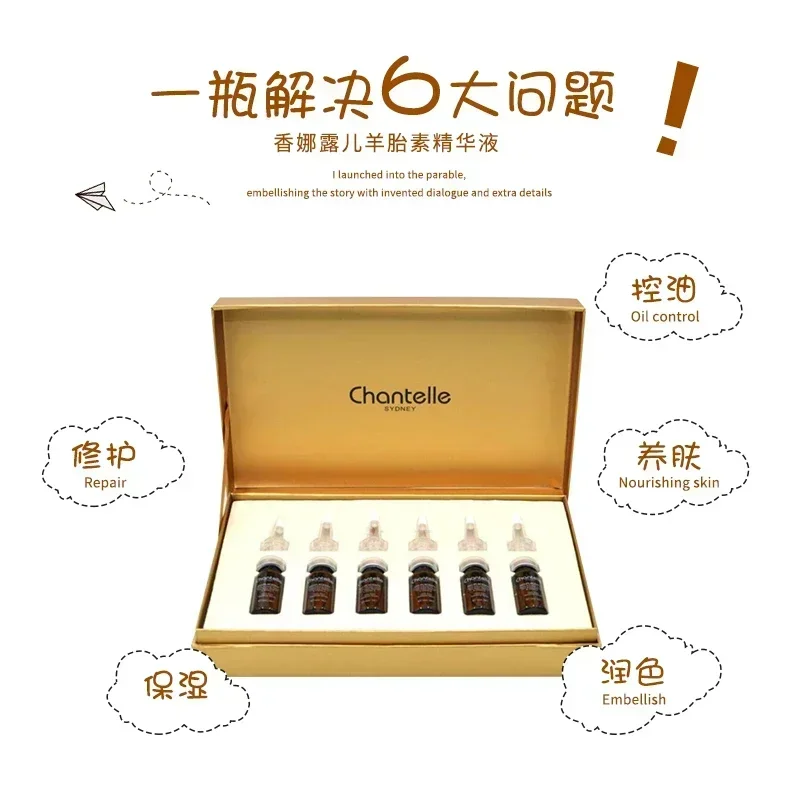 Original Australia Chantelle Sheep Placenta Serum 10ml*6pcs Anti-aging Anti-wrinkle Brighten Reduce Pigmentation Firmness Hydrat
