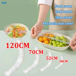 120/70/52/38CM Food Cover Disposable Food Grade Lengthening Dust Elastic Lids Wrap Shoe Cover Shower Headgear Bowls Caps Saver