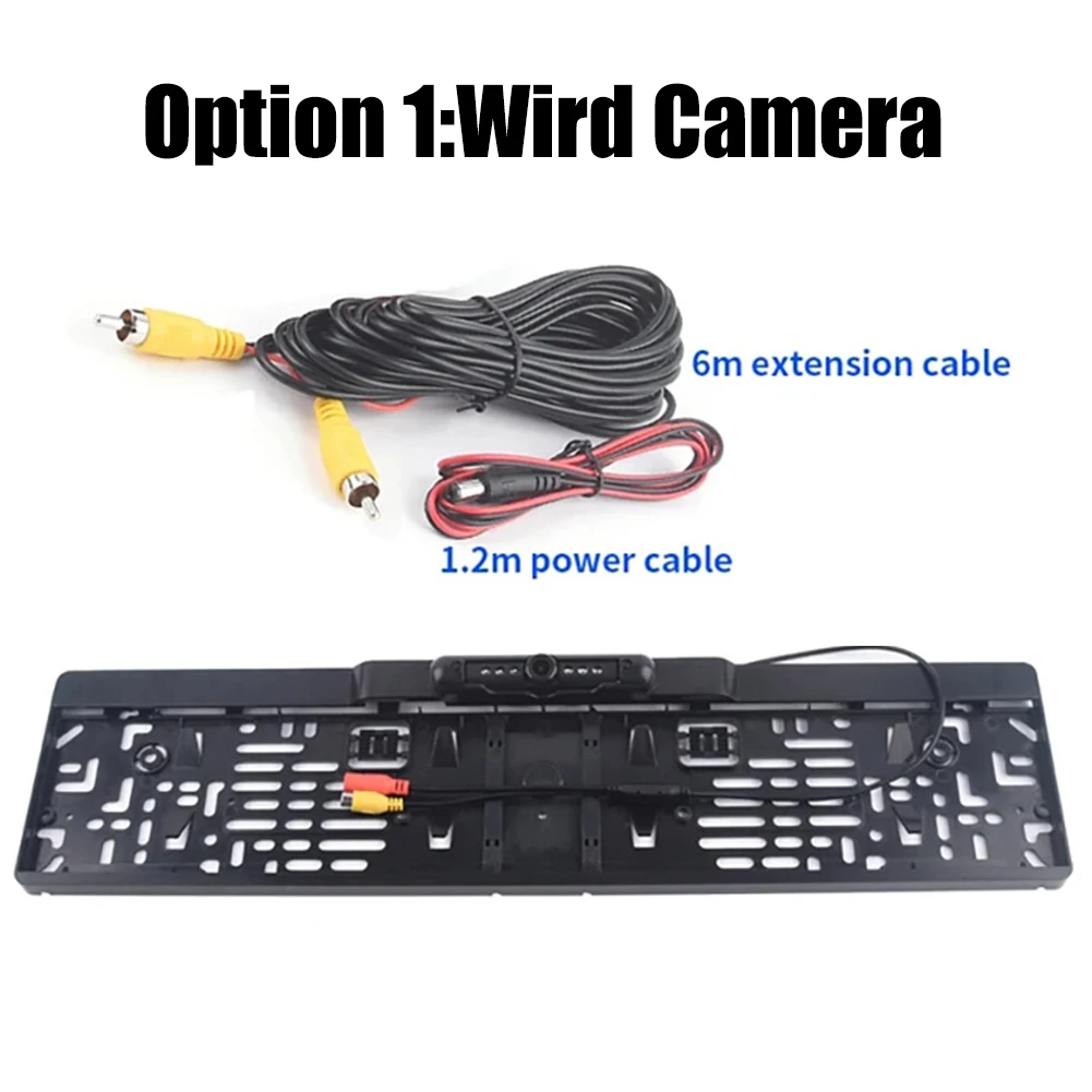 For European Cars HD Rear View Camera Car License Plate Frame Car Reversing Assistance 12V Voltage Non-deformable Structure
