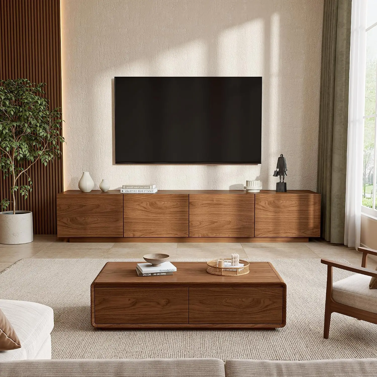 Walnut TV Stand for 110