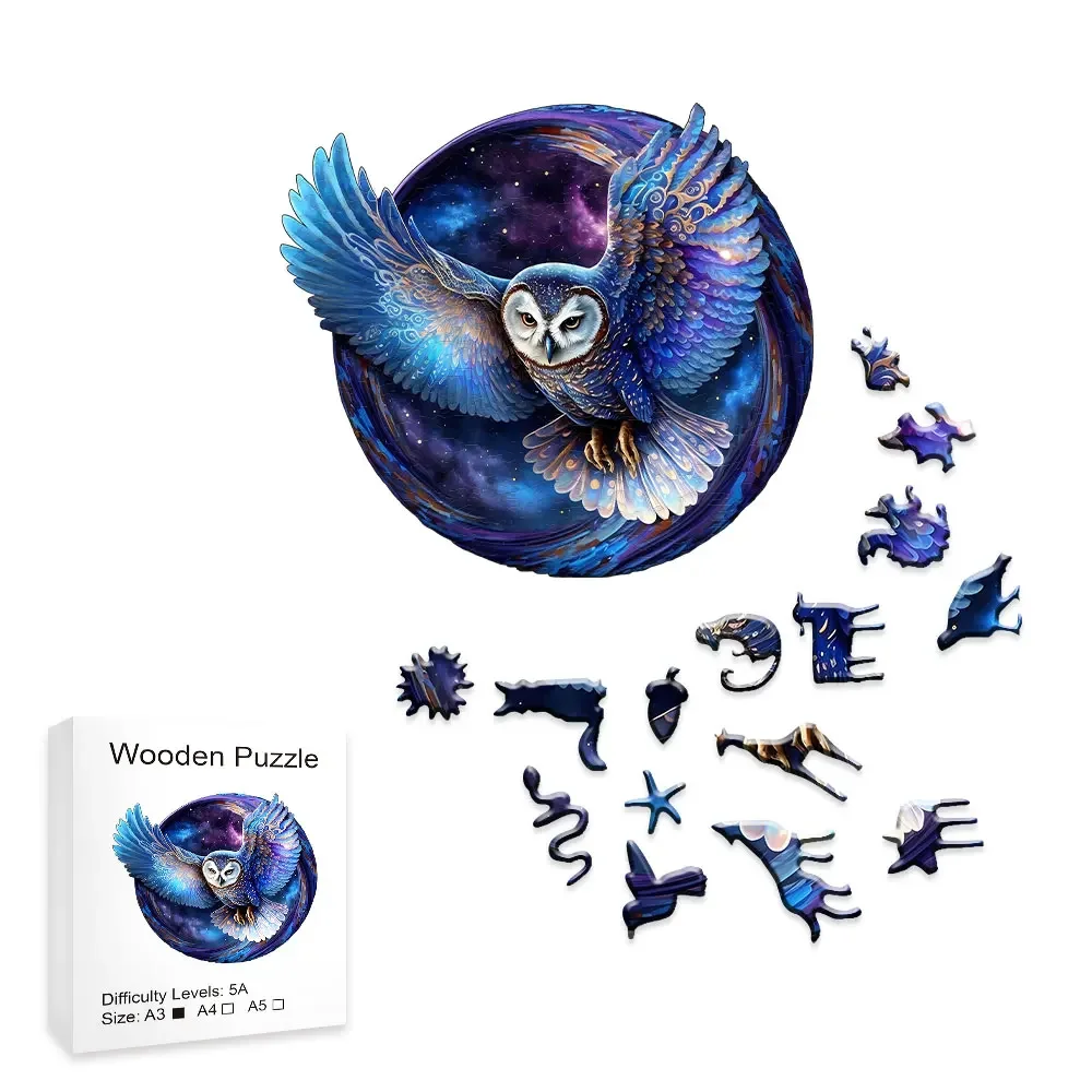 Owl Wooden Puzzles - Creative And Fun Shapes Perfect Gifts Christmas Gifts Christmas Stocking Fillers Christmas Gifts