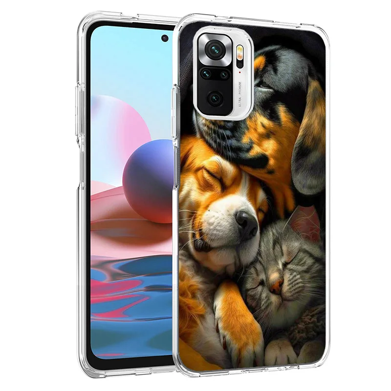 Funny Selfie Dogs Group Phone Case For Xiaomi Redmi 12 12C 9 9A 9C 9T 10 10A 10C 8 8A 7 7A 6 6A K40 K20 Pro S2 10X Printing Cove