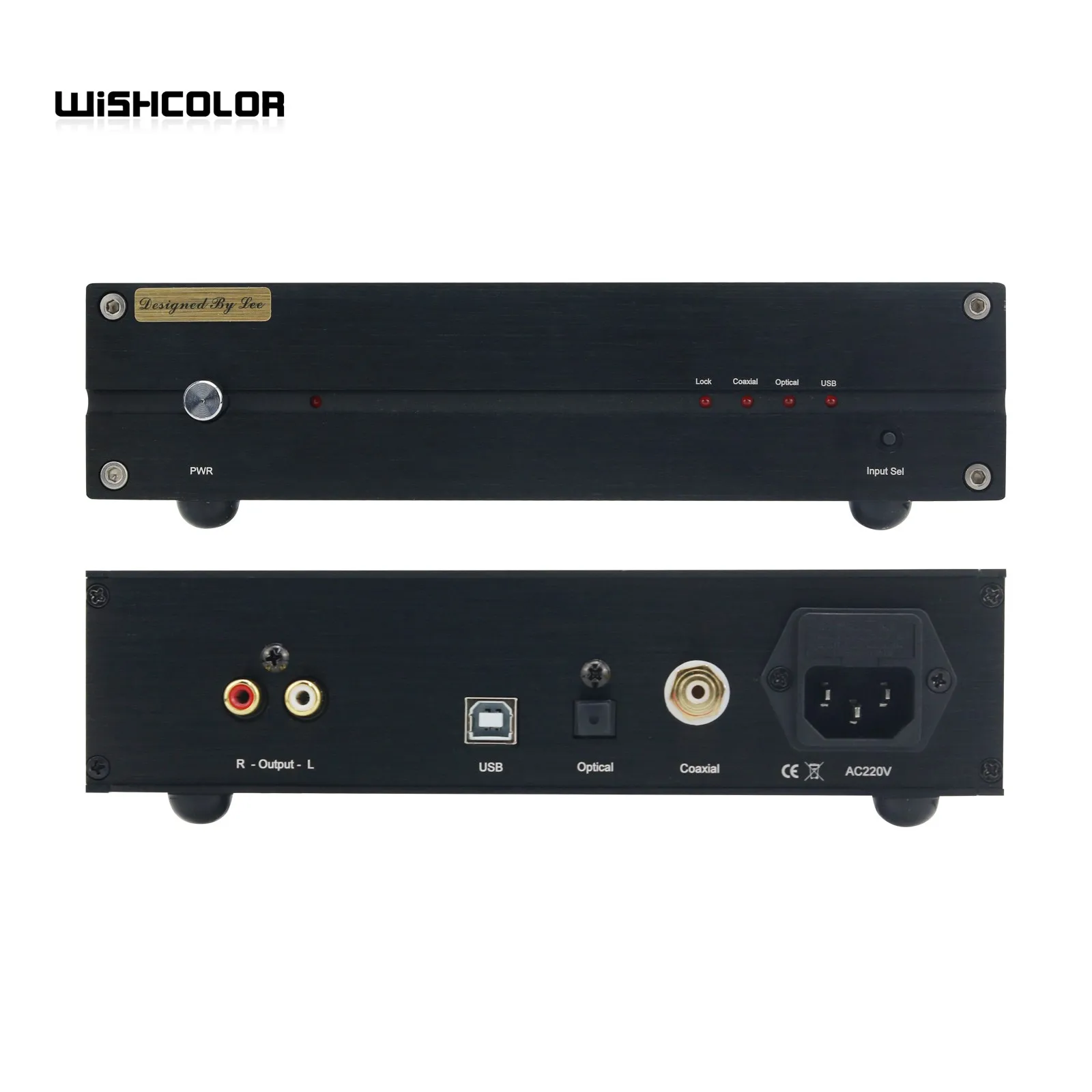 Wishcolor L1541DAC Gold TDA1541 DAC Decoder without TDA1541 and 7220 Chips Support Coaxial and Optical Fiber Input