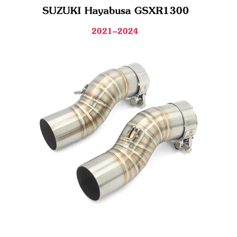 Slip On For SUZUKI Hayabusa GSXR1300 21 2022 2023 2024 Motorcycle Exhaust Escape Modify Left & Right Side Link Pipe 51mm Muffler