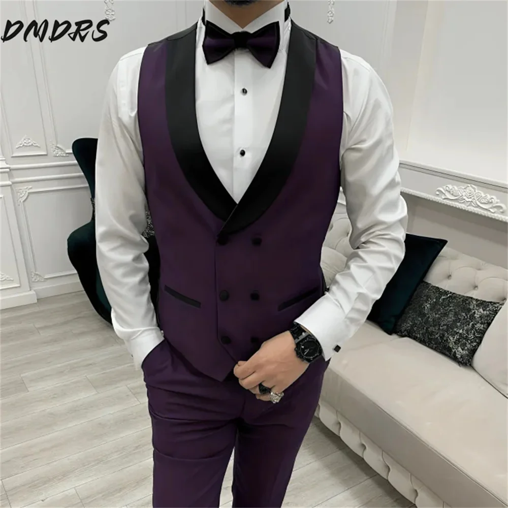 Fashionable Men's Prom Suit 2PCS For Wedding 2025 Classic Colorblock Suit For Groomsmen Including Jacket Pants Suit Customized