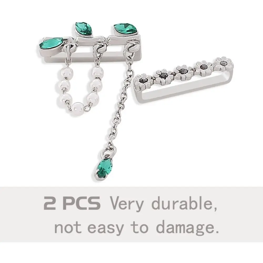 خاتم مزخرف باللؤلؤ الماسي لساعة أبل ، حزام سلسلة مزخرف ، زخرفة إبداعية ، إكسسوارات سوار