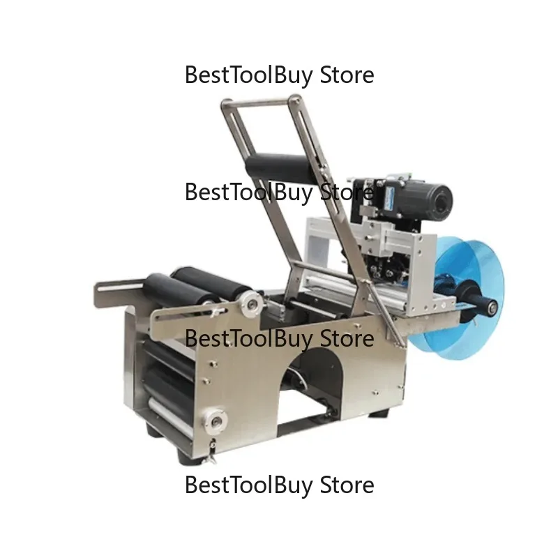 

Semi Automatic Coconut Milk Powder Flour Protein Powder Round Bottle Self Adhesive Label Sticking Machine with Ribbon Coding