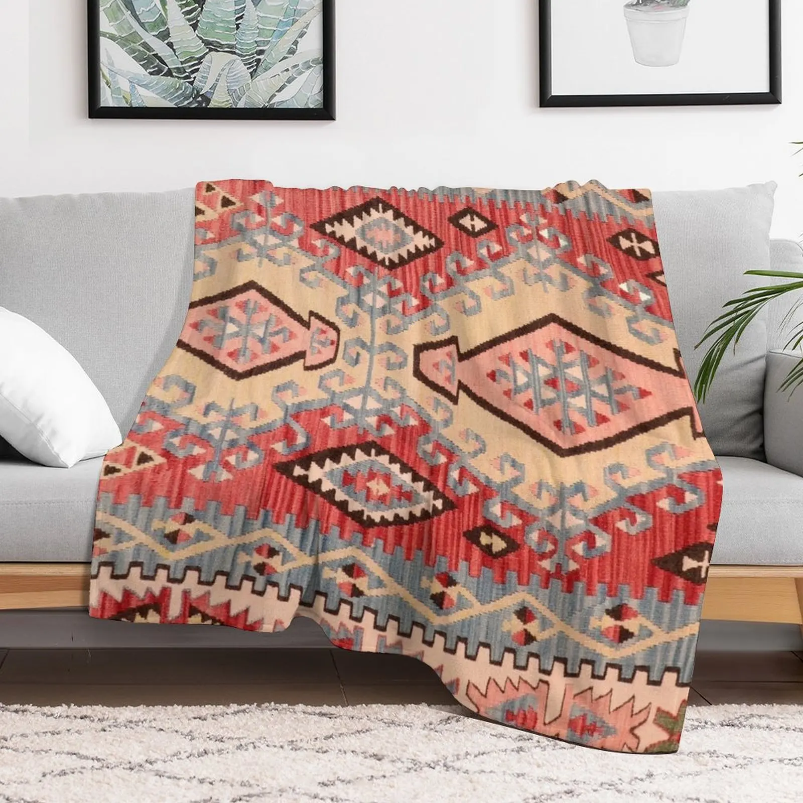 

Vintage Anatolian Kilim 1970`s Throw Blanket Kid'S Designers Luxury St warm for winter Blankets