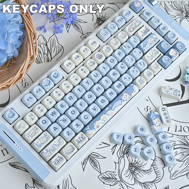 

Cute PBT Key Caps MOA Profile Dye Sublimated Keycap For Mx Cherry Gateron Switch Keycaps For Mechanical Keyboard 6.25U Spacebar