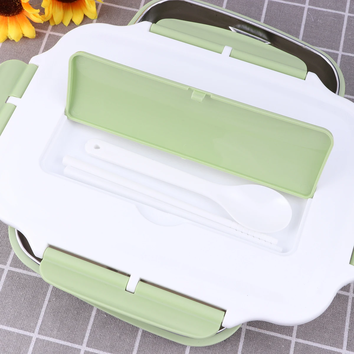 

304 Stainless Steel Thermal Lunch Box 4 Grids Insulated Food Container For Student Worker Bento Box Leakproof Food Storage