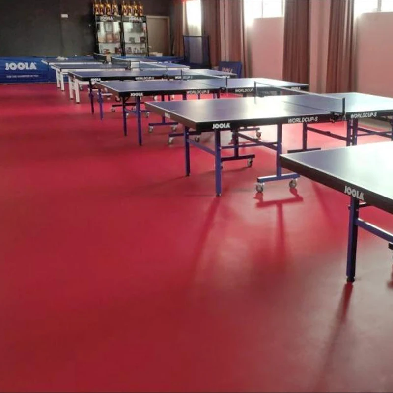 Beable Professional Sports Flooring Indoor Durable Ping Pong Red Blue Table Tennis PVC Flooring Mat