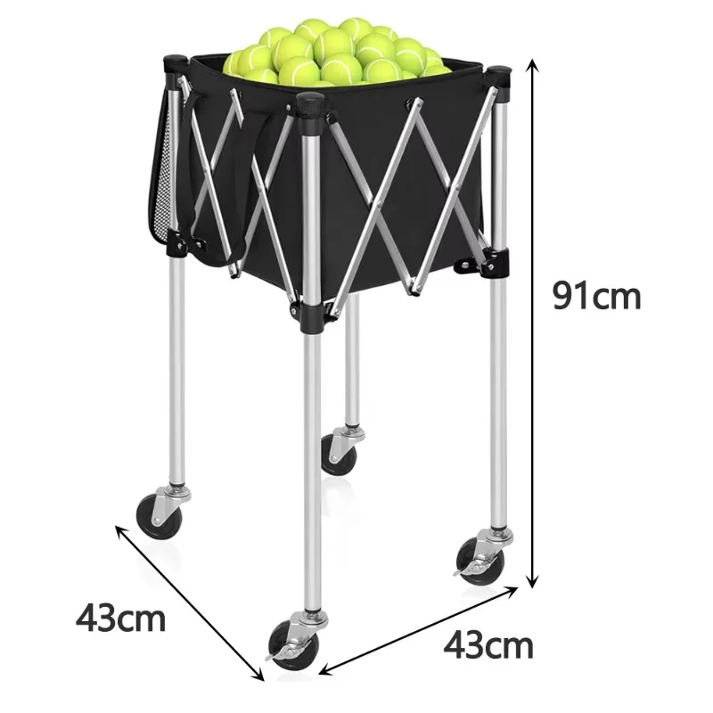 Lightweight Portable Tennis Pickle Ball Hopper Basket Sports Foldable  Training