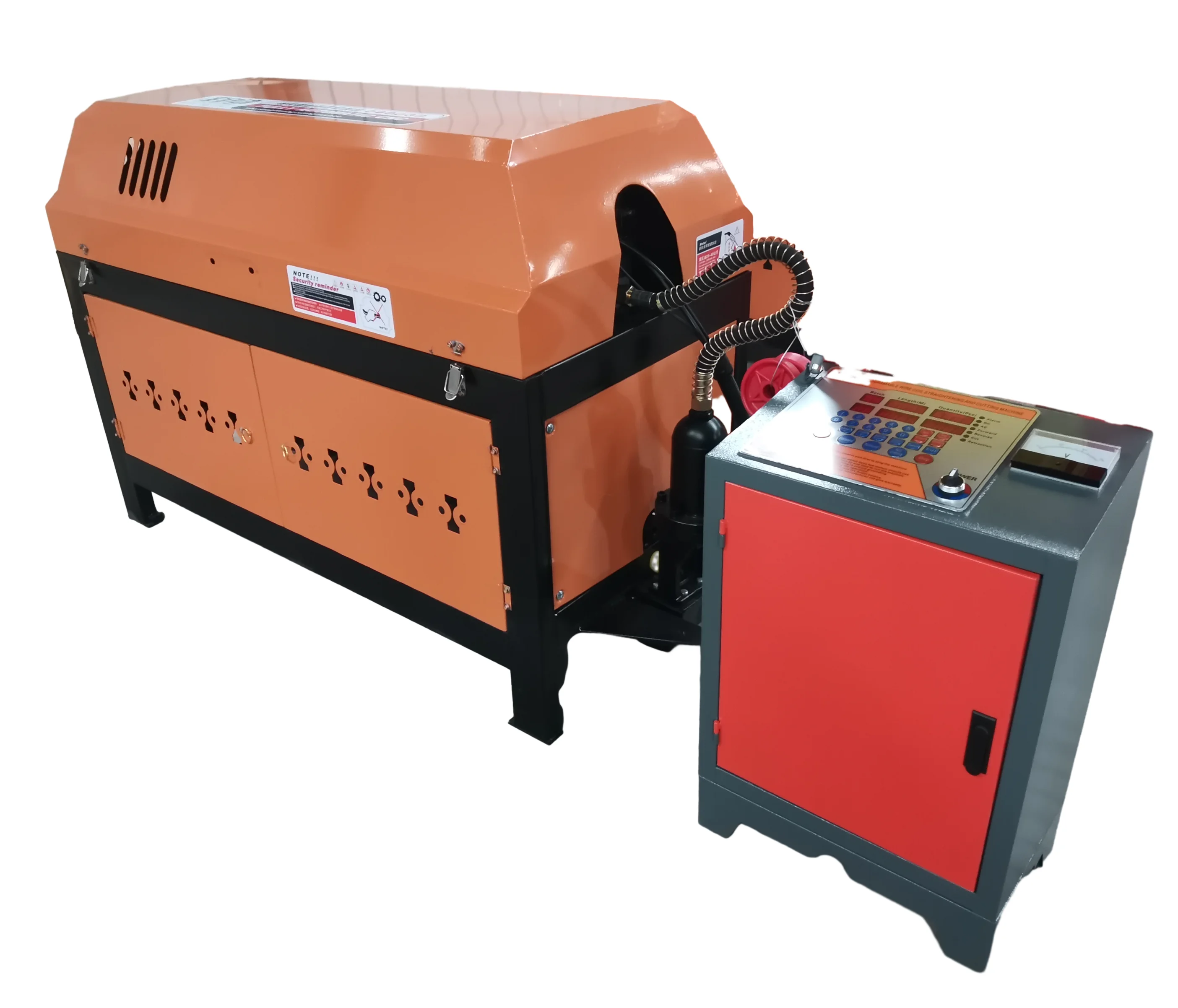 a for High Speed Automatic   Steel Bar Straightening Cutting Machine 7.5KW Motor 380V Gear-Driven D3 Steel Wheels 25-35m/min