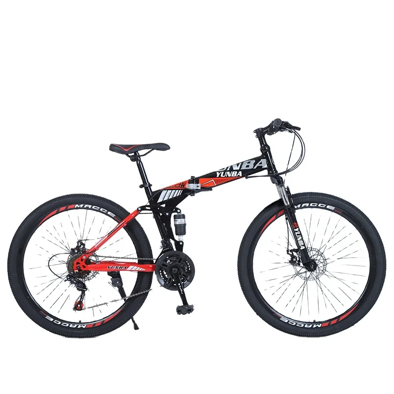 

2024 Hot Selling Folding Frame Wheel Mountain Bike 24/26 Inch 30 Speed Spoke Wheel High Profile Mountain Bike