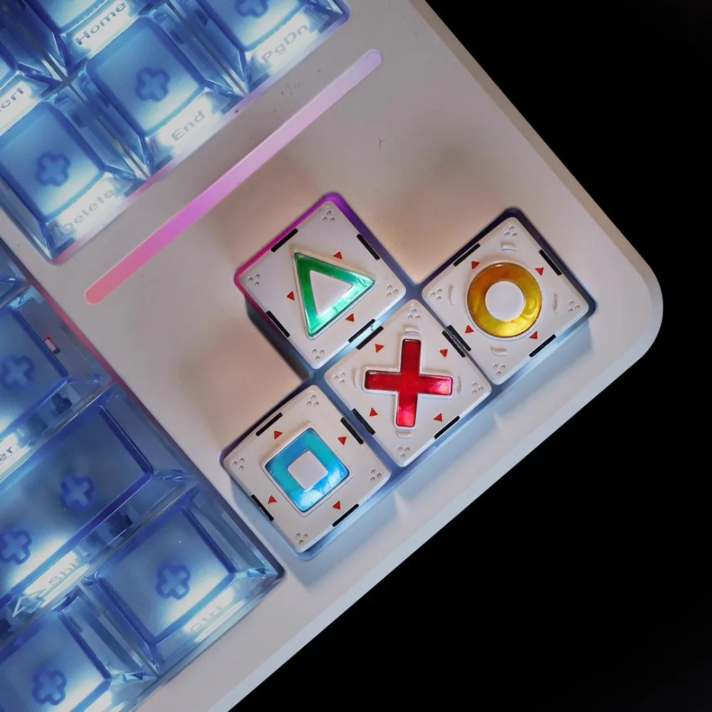 Cyberpunk Geometry Artisan Keycap Custom Gaming Resin Keyboard Cap 1U Original Point KeyCap for Mechanical Keyboard Accessories