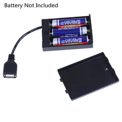 Practical 3*AA Battery Box With Usb Port For Building Block Led Light Kit With Switch Tool Parts New