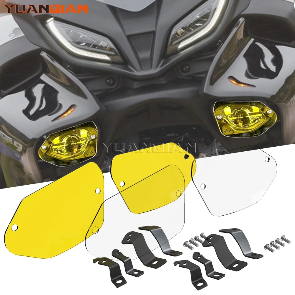 

Motorcycle Headlight Protector For Yamaha Tracer 900 9 GT 9GT 2024 2023 2022 2021 Headlamp Shield Guard Screen Protective Cover